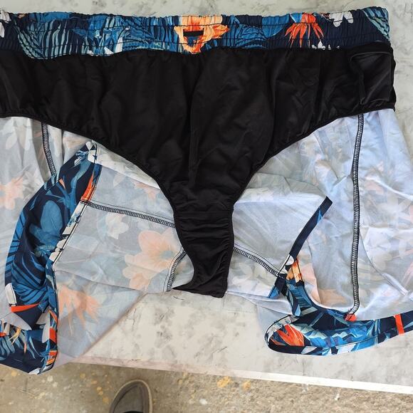 Mens Sz 3X Floral Tropical Floral Beachy Pool Swim Trunks Xersion - Picture 6 of 9